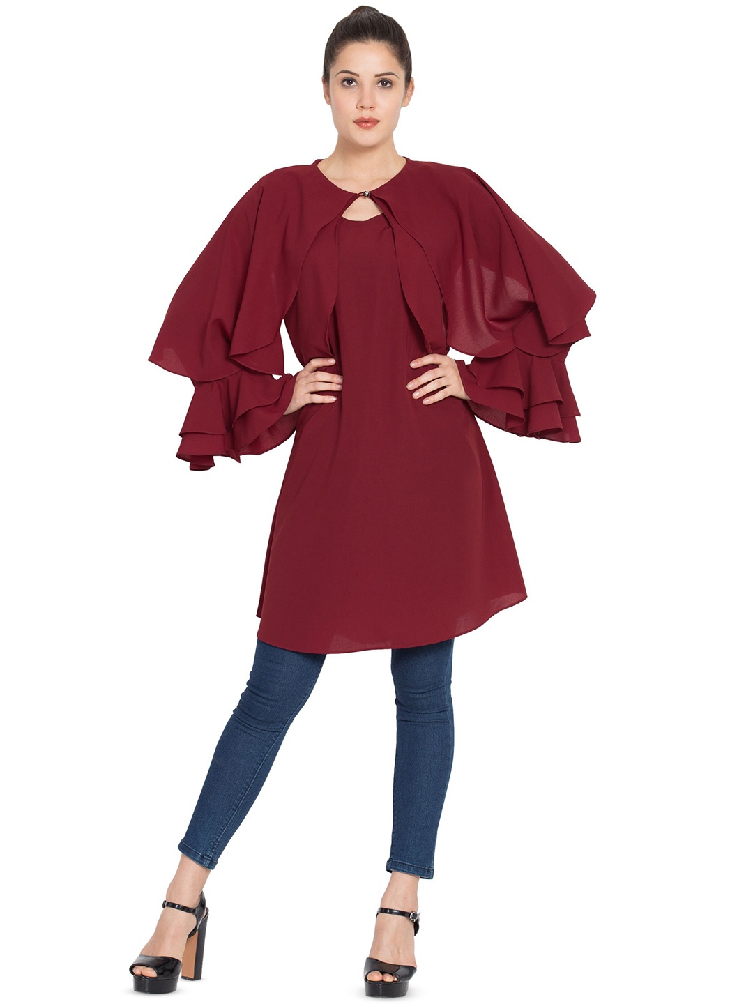 

MUSHKIYA Tunic, Maroon