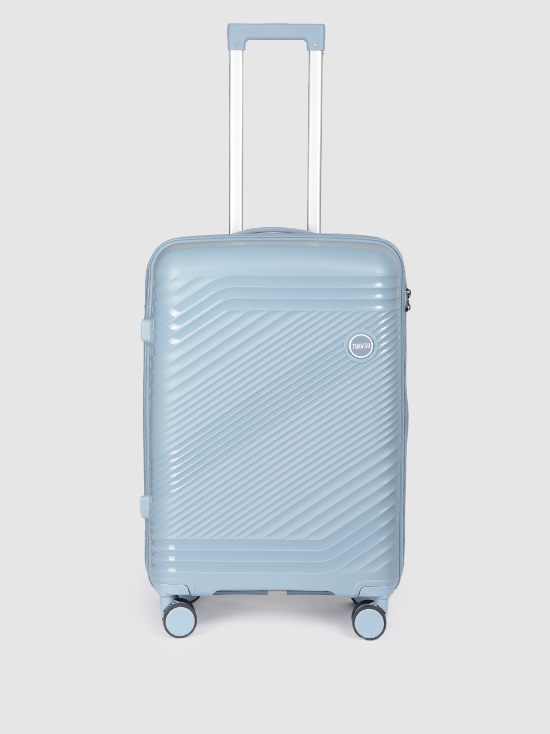 

Teakwood Leathers STRIPES Hard Sided Medium Size Check-In Trolley Bag 57L, Blue
