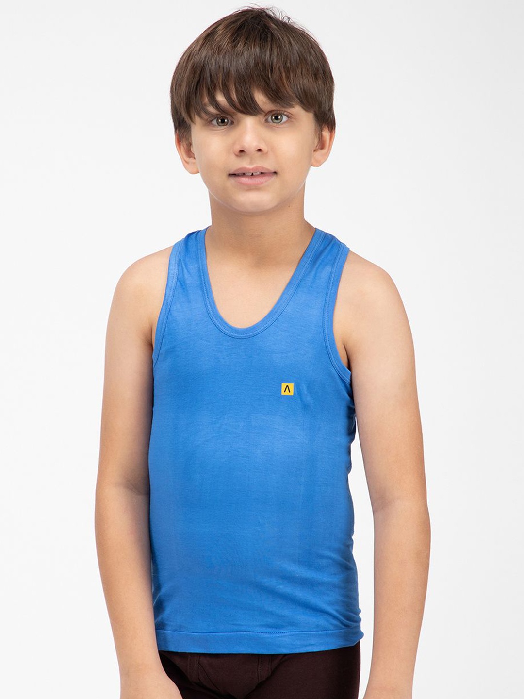 

AMUL COMFY Boys Scoop Neck Innerwear Vests AC-CSRN-VE-SB-45-1PC, Blue