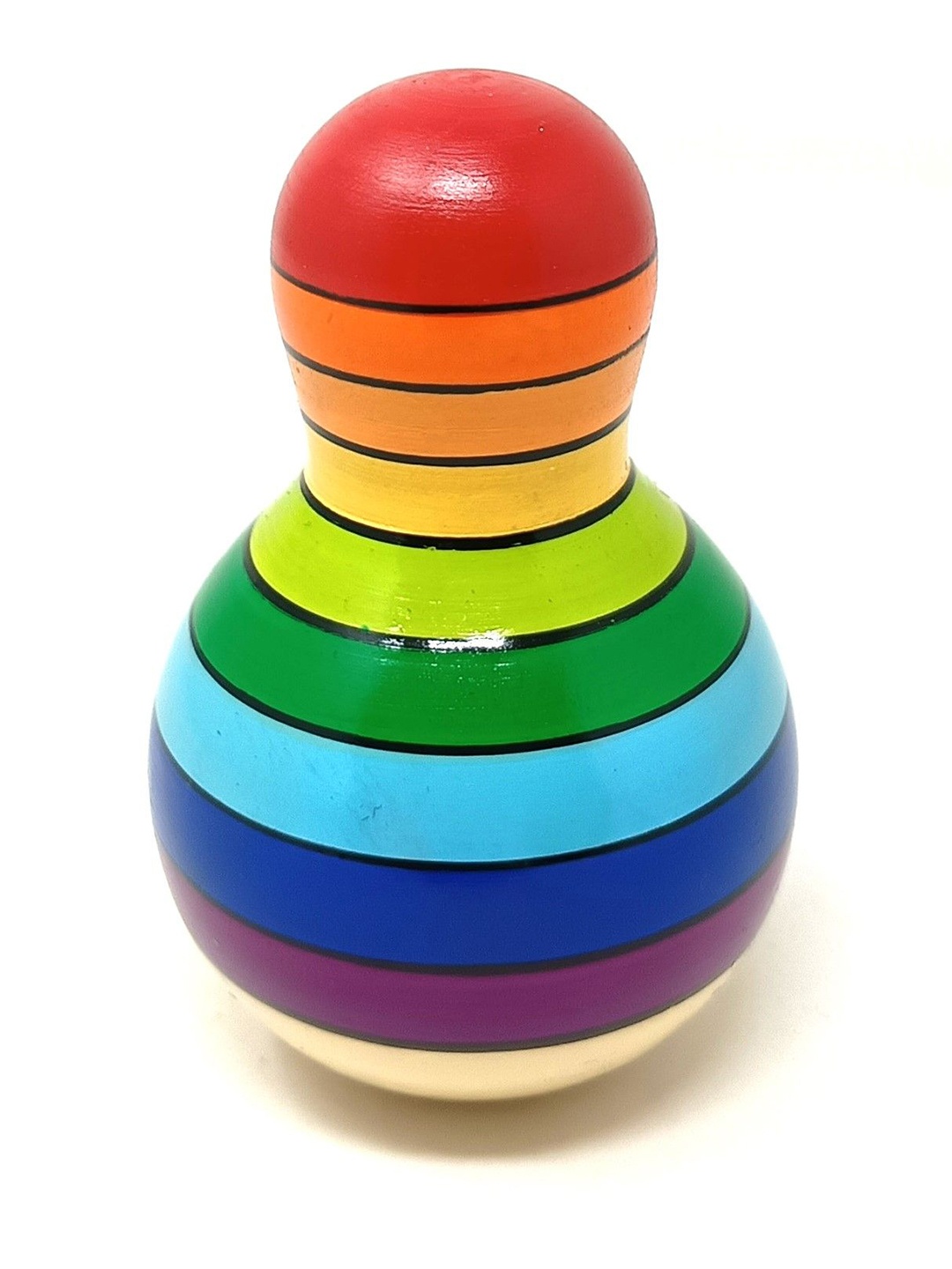 

A&A Kreative Box Wooden Rainbow Roly Poly, Red