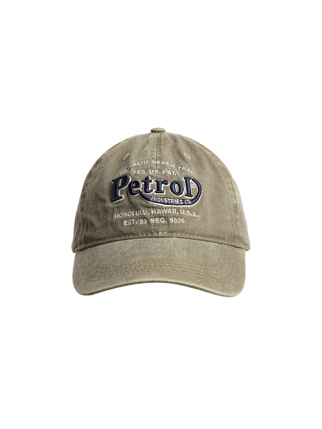 

Petrol Men Brand Logo Embroidered Pure Cotton Cap, Olive