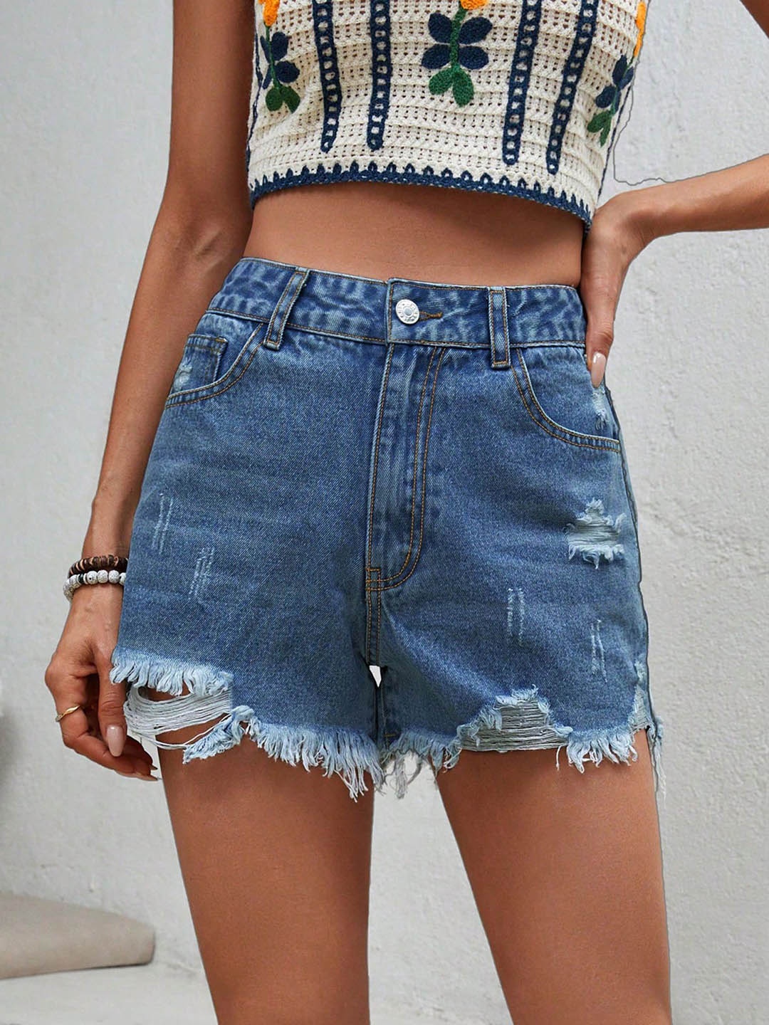 

StyleCast x Revolte Women Mid-Rise Denim Shorts, Blue