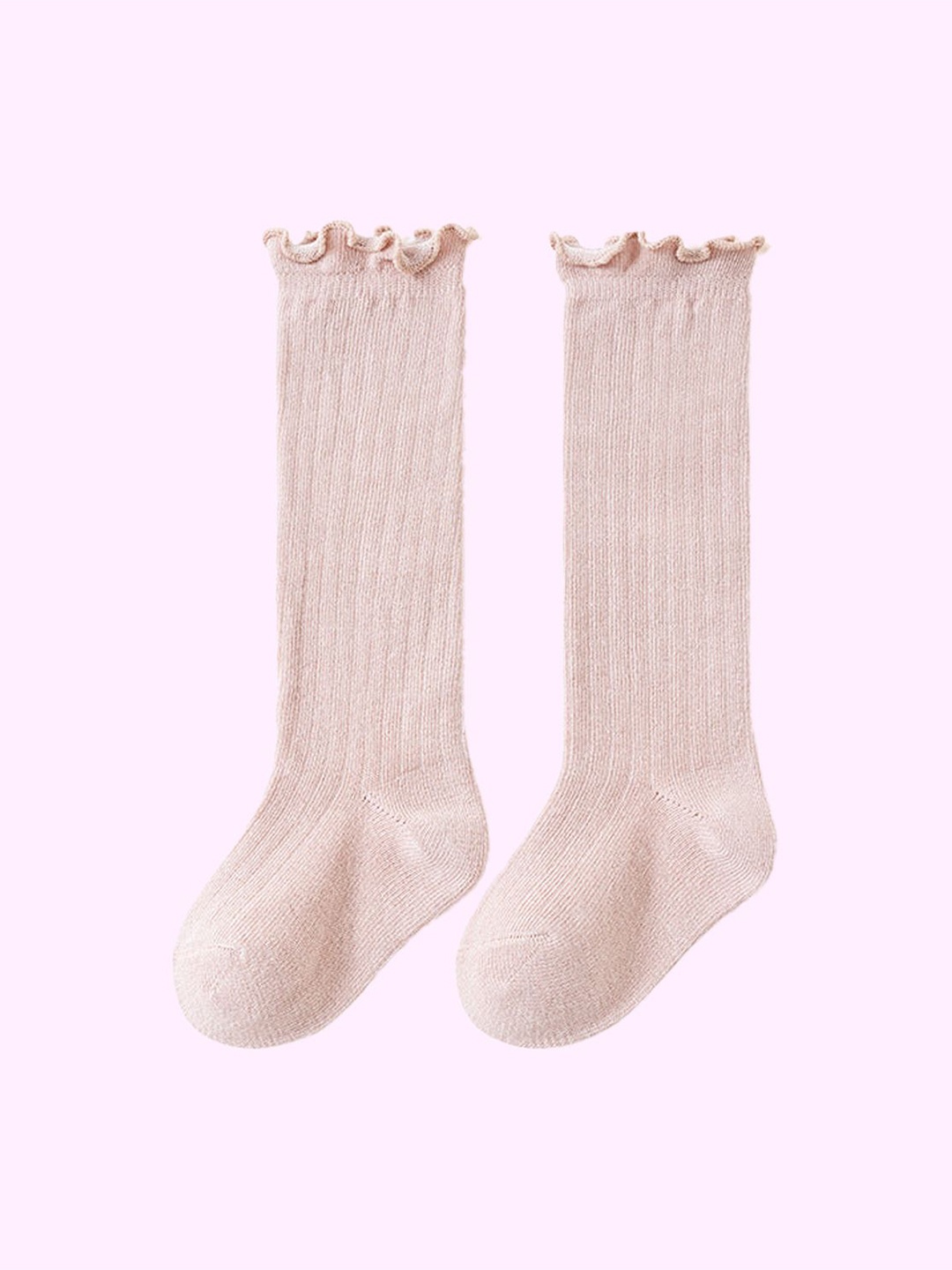 

SYGA Kids Above Knee-Length Socks, Peach