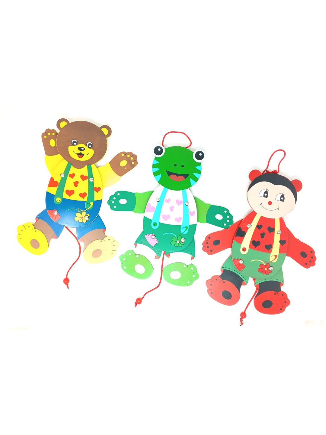 

A&A Kreative Box Assorted Wooden Pull & Jump Toy, Brown