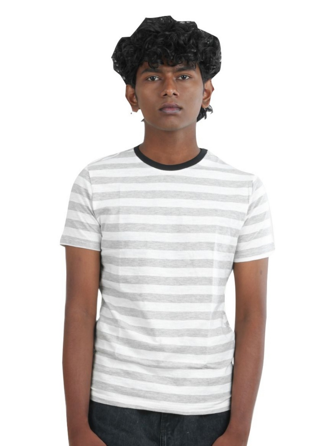 

BAESD Boys Striped Round Neck Cotton T-shirt, Grey