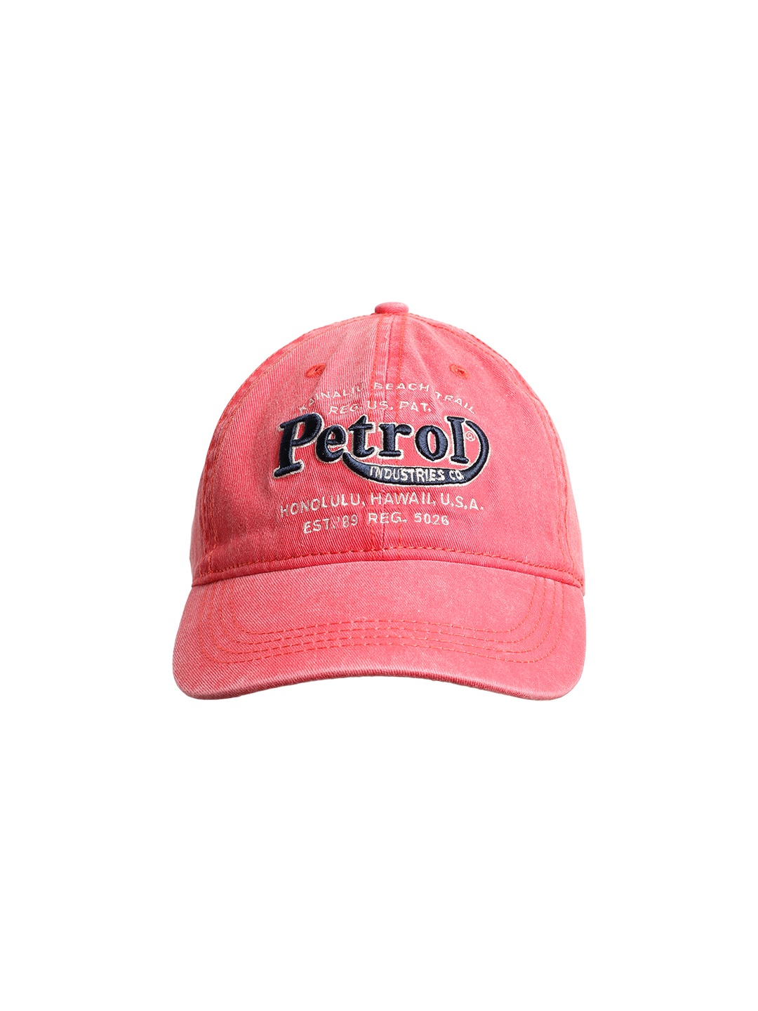 

Petrol Men Brand Logo Embroidered Pure Cotton Cap, Red