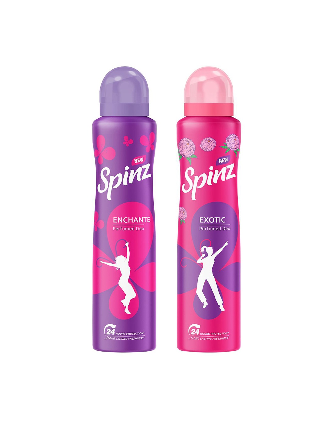

Spinz Set Of 2 Enchante & Exotic Perfumed Deodorant- 200ml Each, Pink