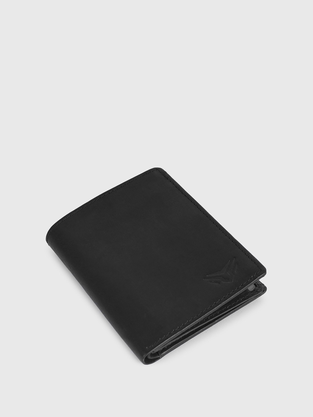 

YA MALEKO Men Leather Two Fold Wallet, Black