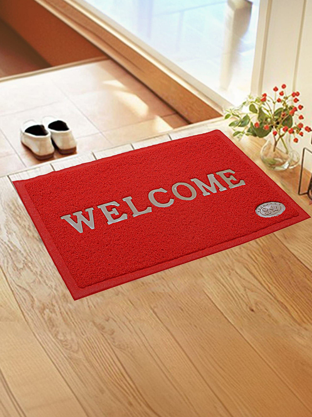 

Kuber Industries Red Printed Anti Slip Doormats