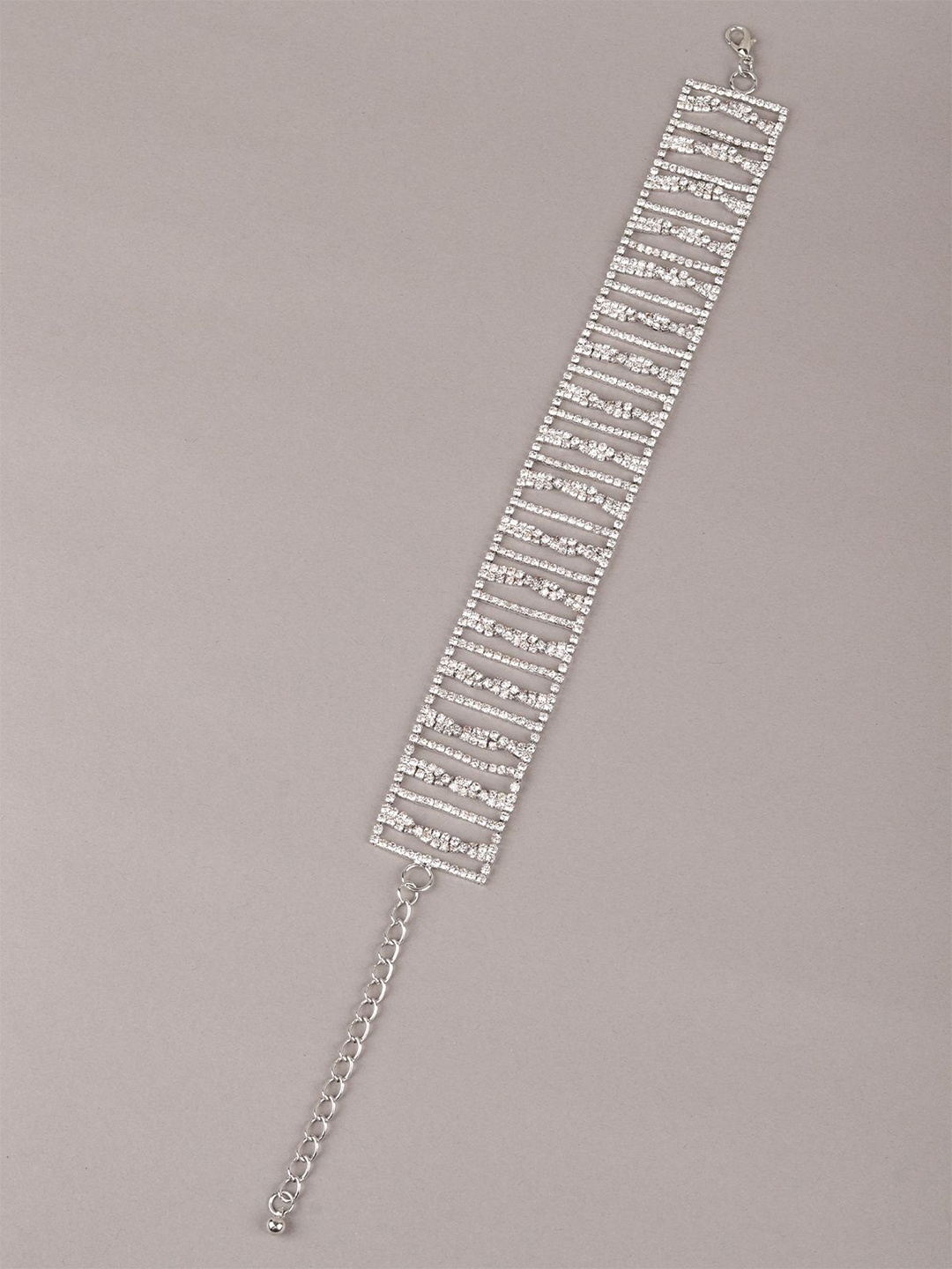 

ODETTE Silver-Plated Faux Stone Choker Necklace