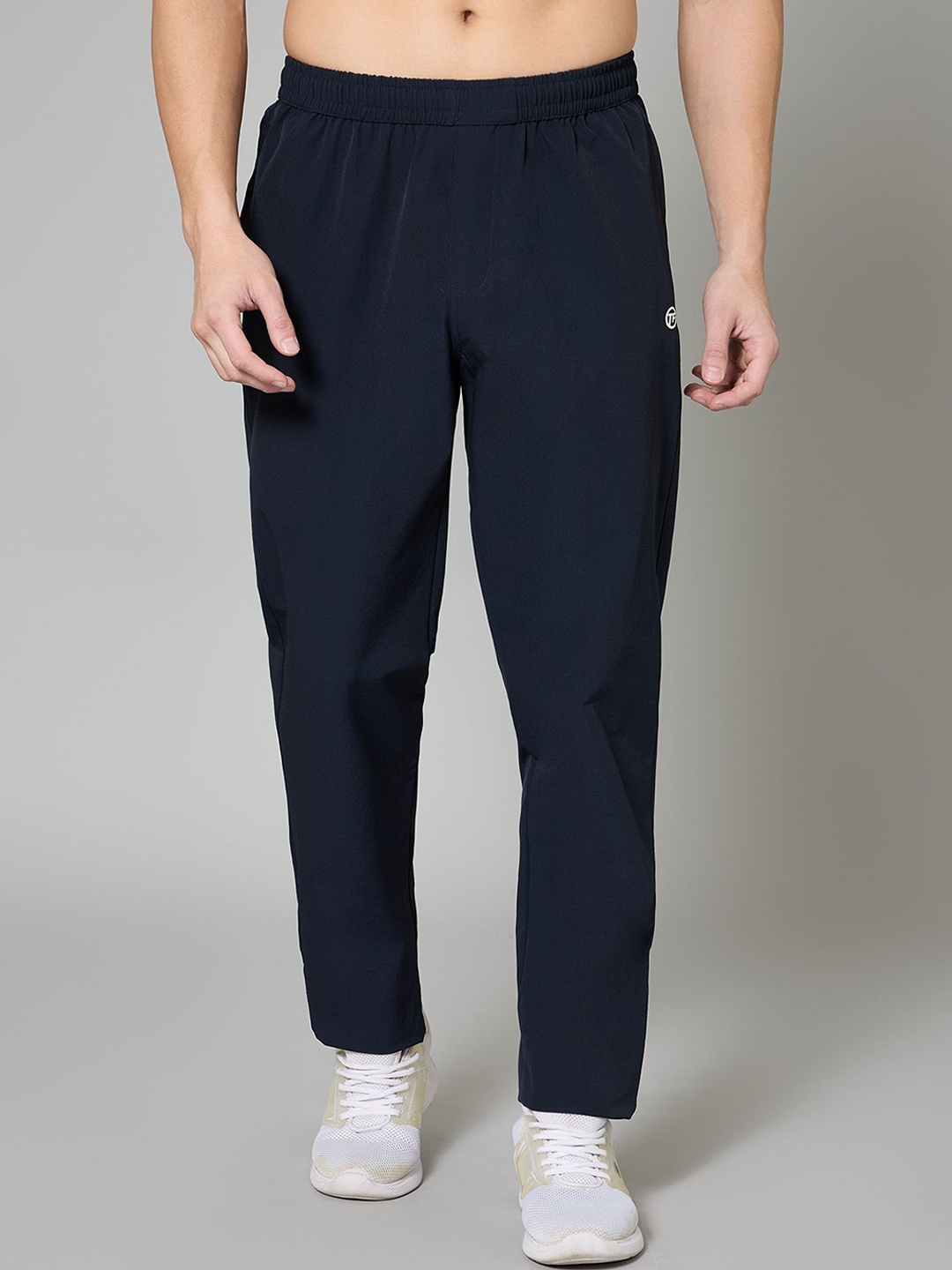 

TURNFIT Men Mid Rise Slip-On Track Pants, Navy blue