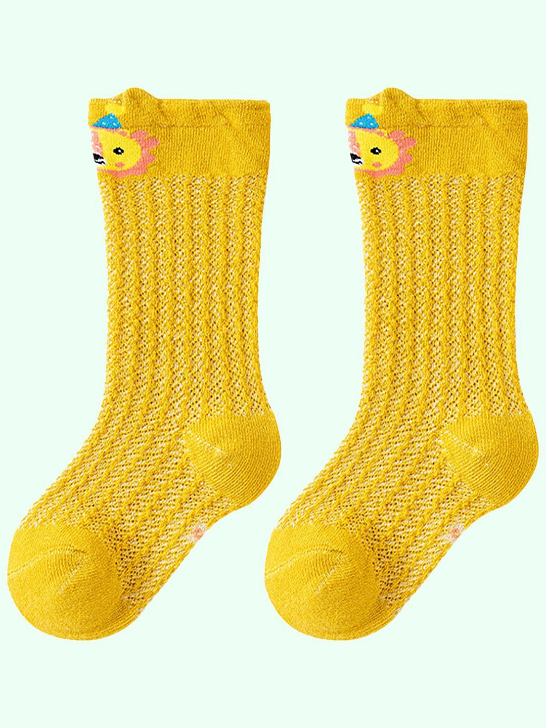 

SYGA Kids Patterned Anti-Mosquito Above Knee-Length Socks, Yellow