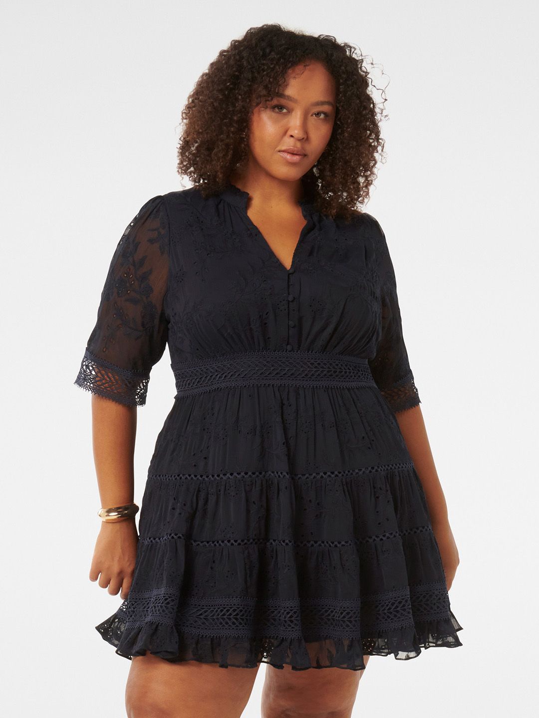 

Forever New Women Fit & Flare Dress, Navy blue