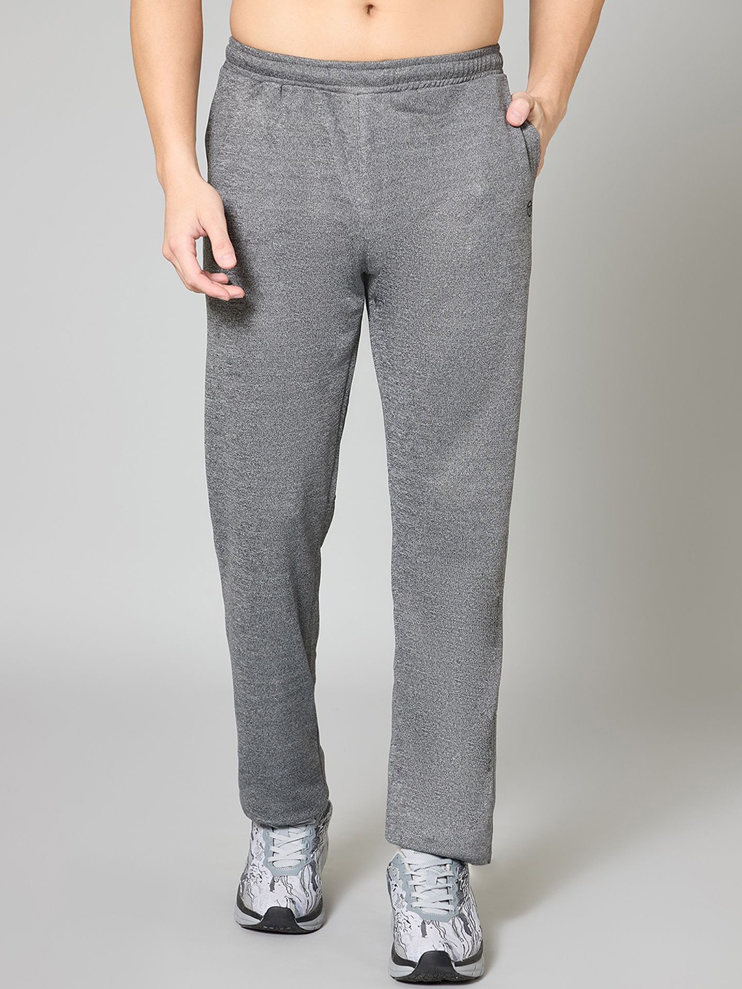 

TURNFIT Men Mid-Rise Training or Gym Track Pants, Grey