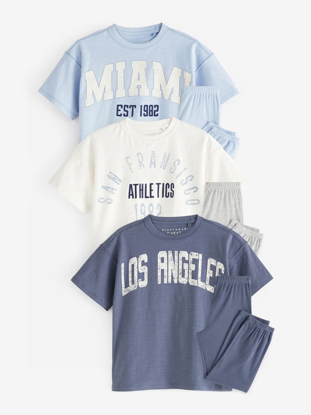 

NEXT Girls Printed T-shirt With Joggers, Blue