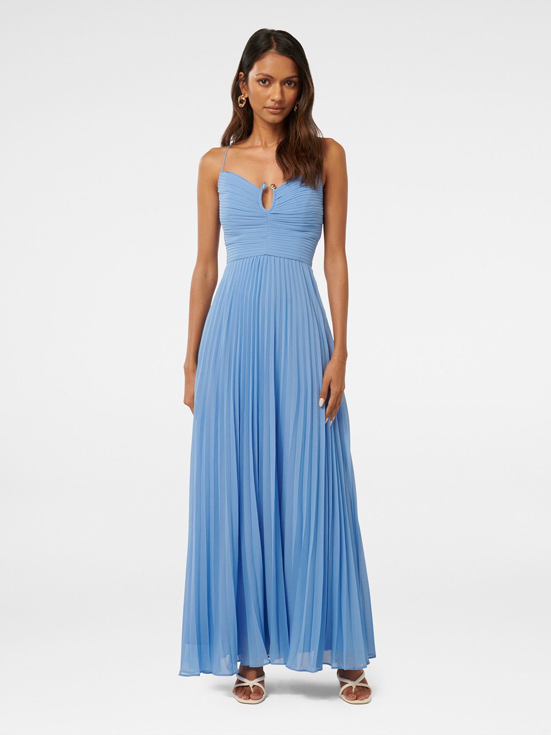 

Forever New Pleated Maxi Dress, Blue