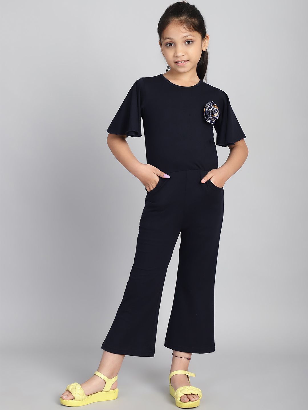 

Baawri Girls Basic Jumpsuit, Navy blue