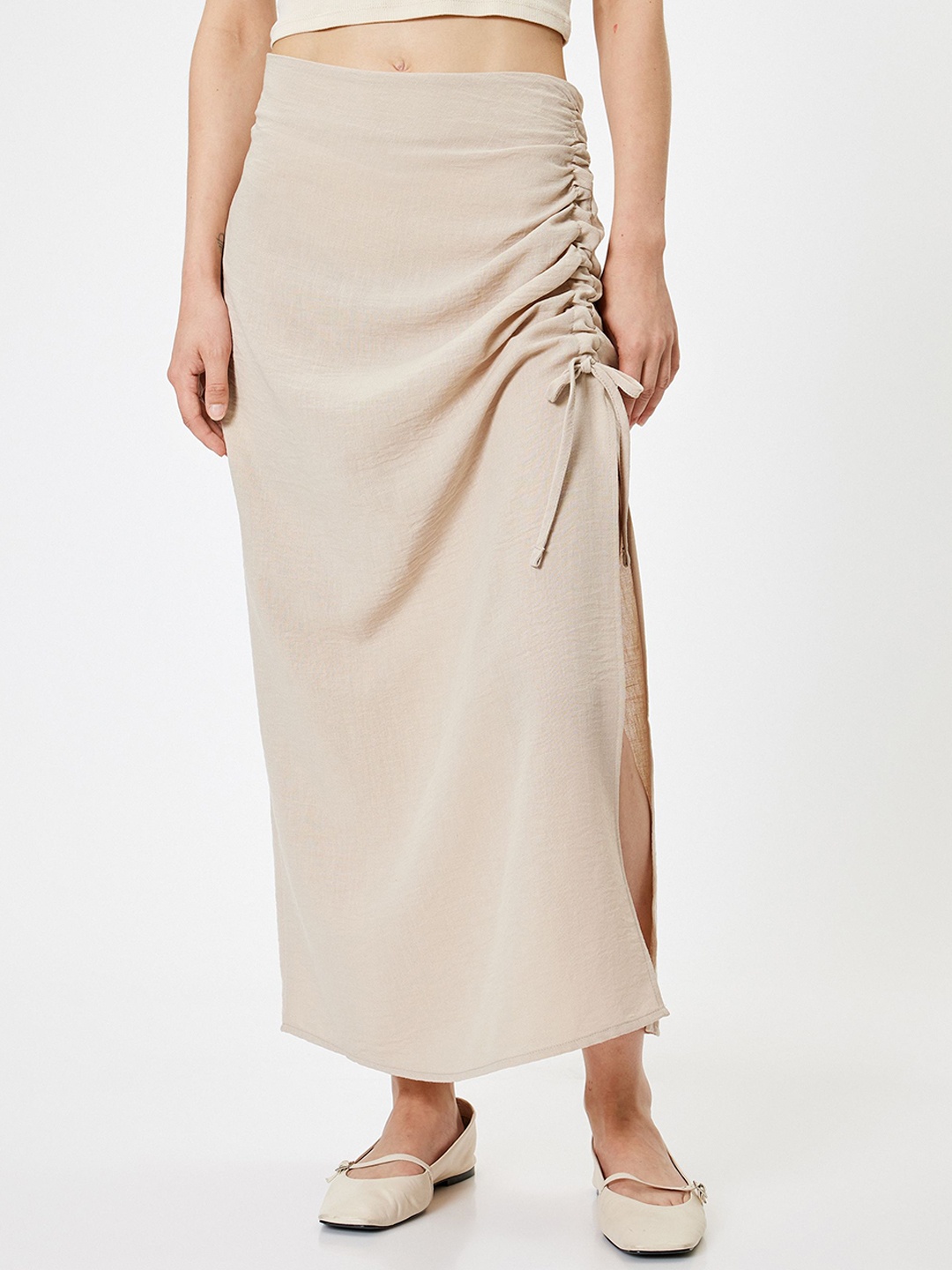 

Koton Women Pencil Maxi Skirts, Beige