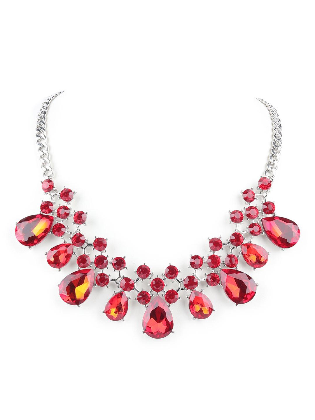 

ODETTE Silver Plated Artificial Stones Necklace