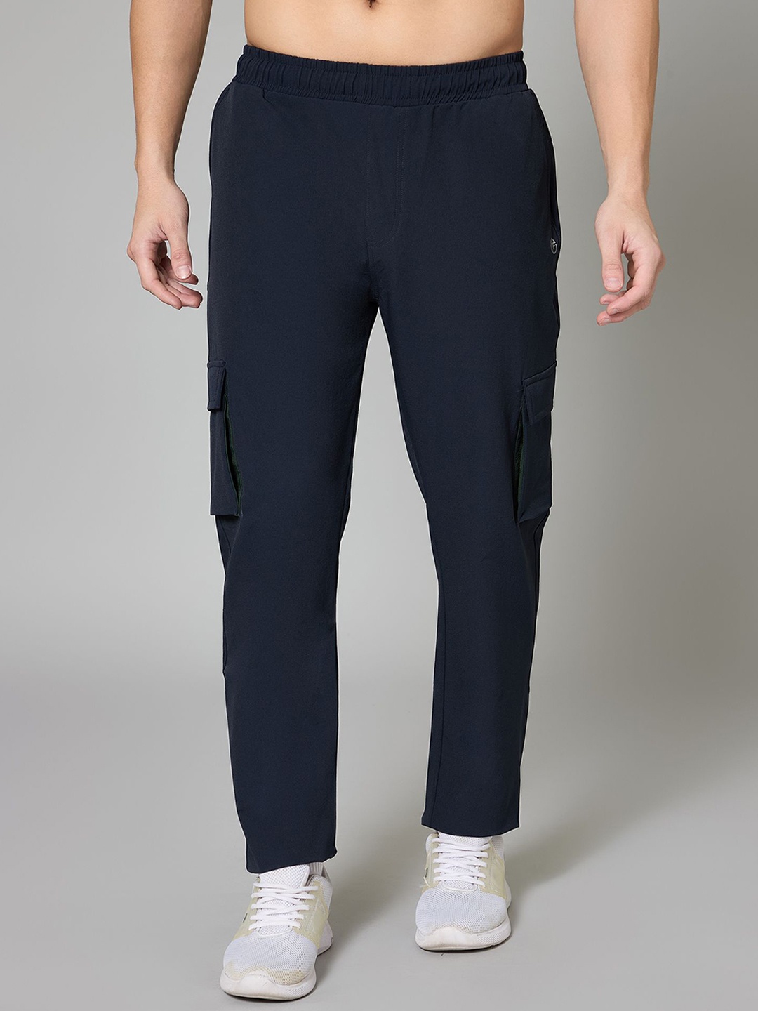 

TURNFIT Men Cargo Track Pants, Navy blue
