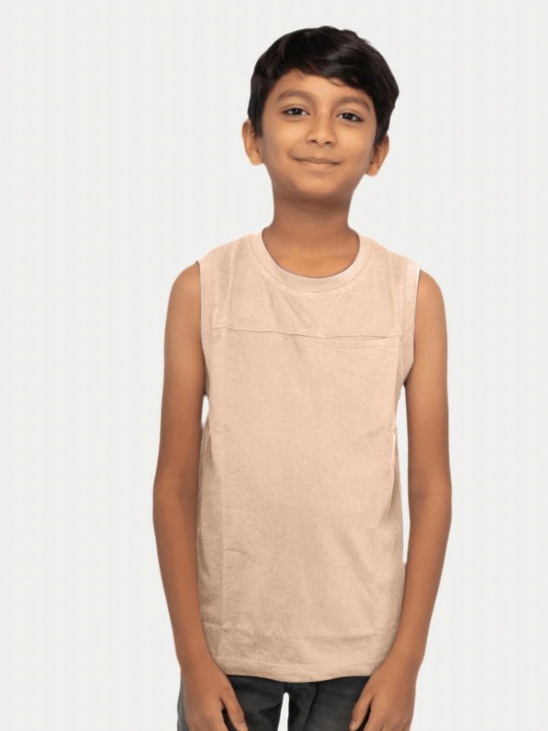 

BAESD Boys Solid Round Neck Cotton T-shirt, Pink
