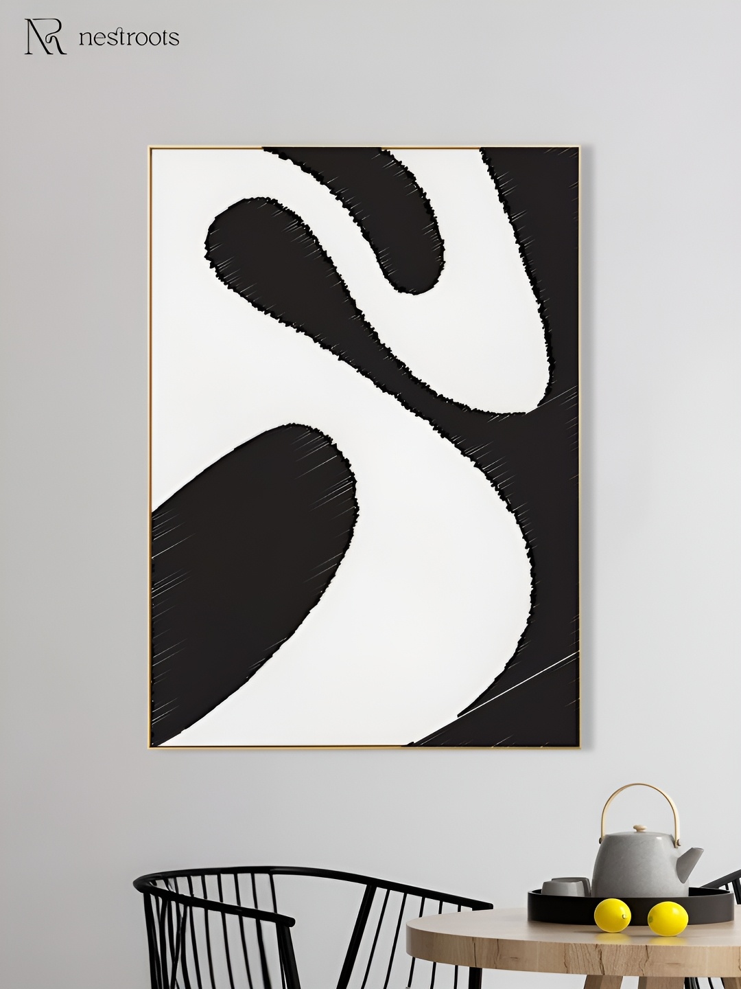 

nestroots Black & White Canvas Wall Art