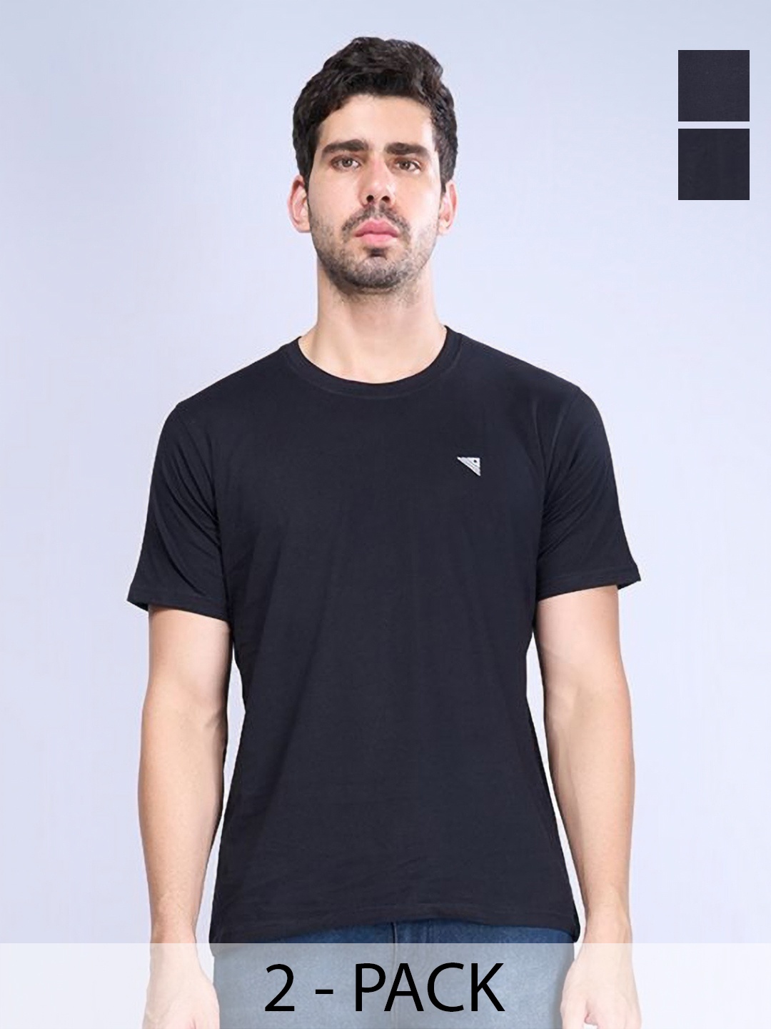 

Ramraj Pack of 2 Round Neck Cotton T Shirt, Navy blue