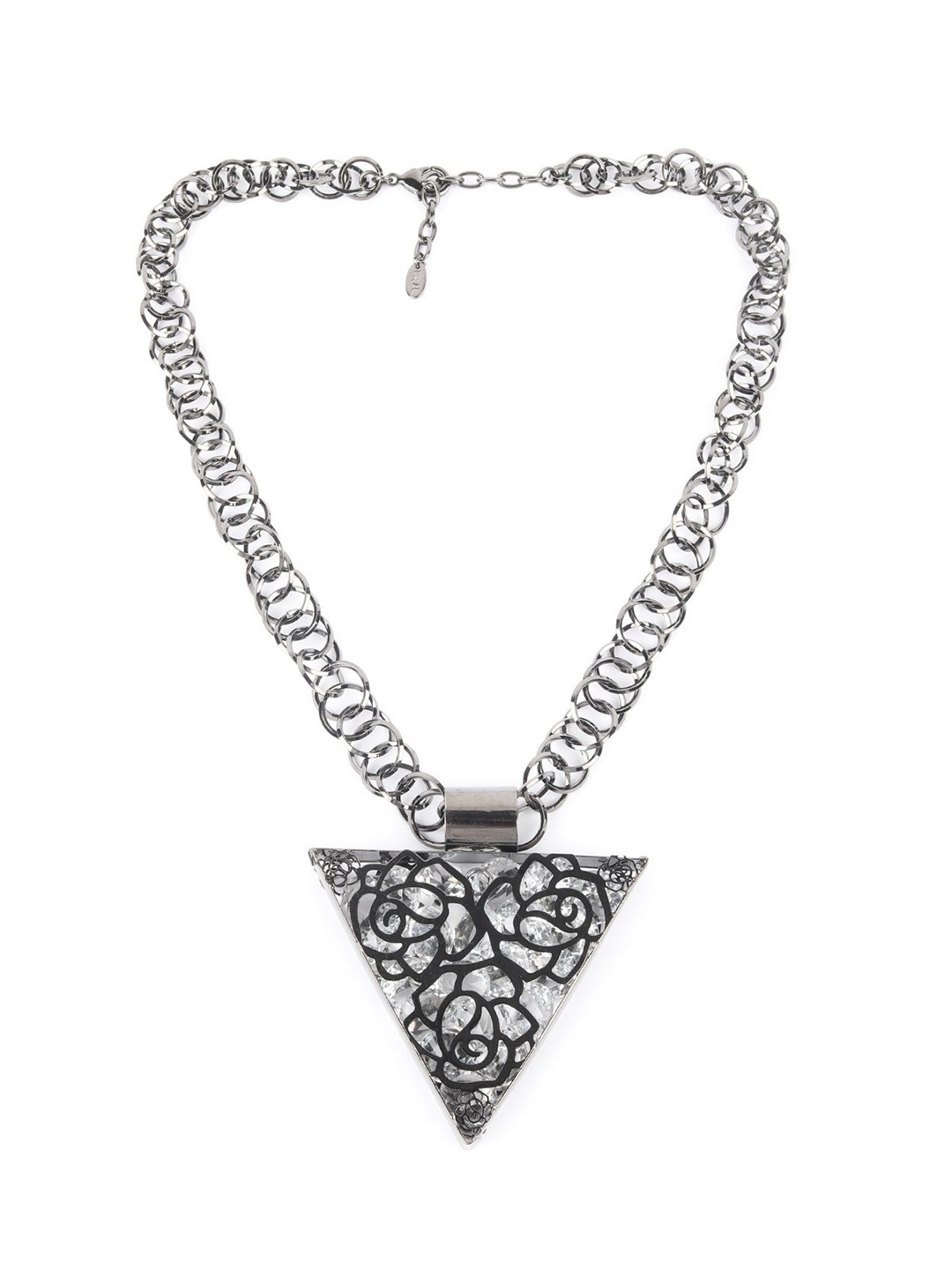 

ODETTE Faux Stone Choker Necklace, Black