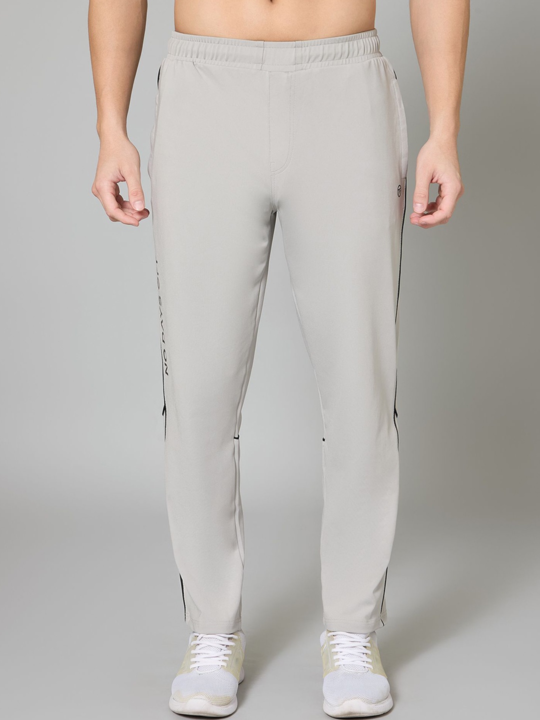 

TURNFIT Men Printed Dry Fit Track Pants, Grey