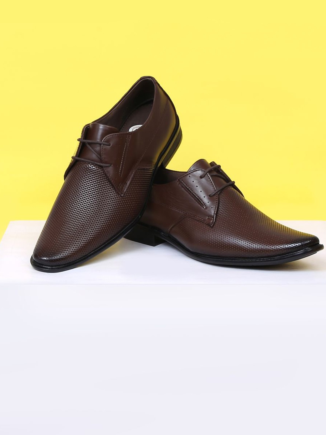 

Zoom Shoes Men Leather Formal Derbys, Brown