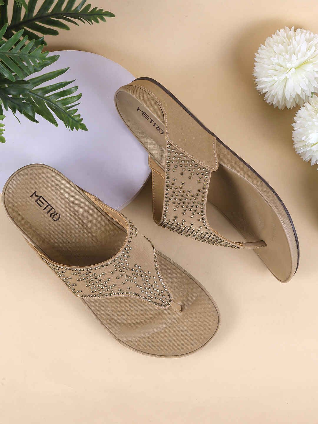 

Metro Embellished Platform Sandals, Beige