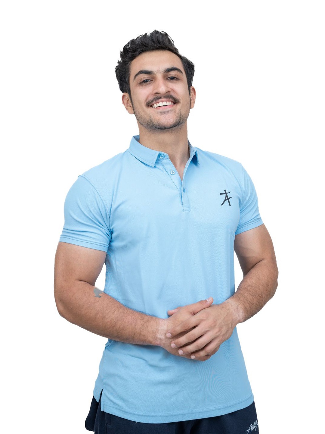 

Athflex Men Pique Polo T-Shirt, Blue