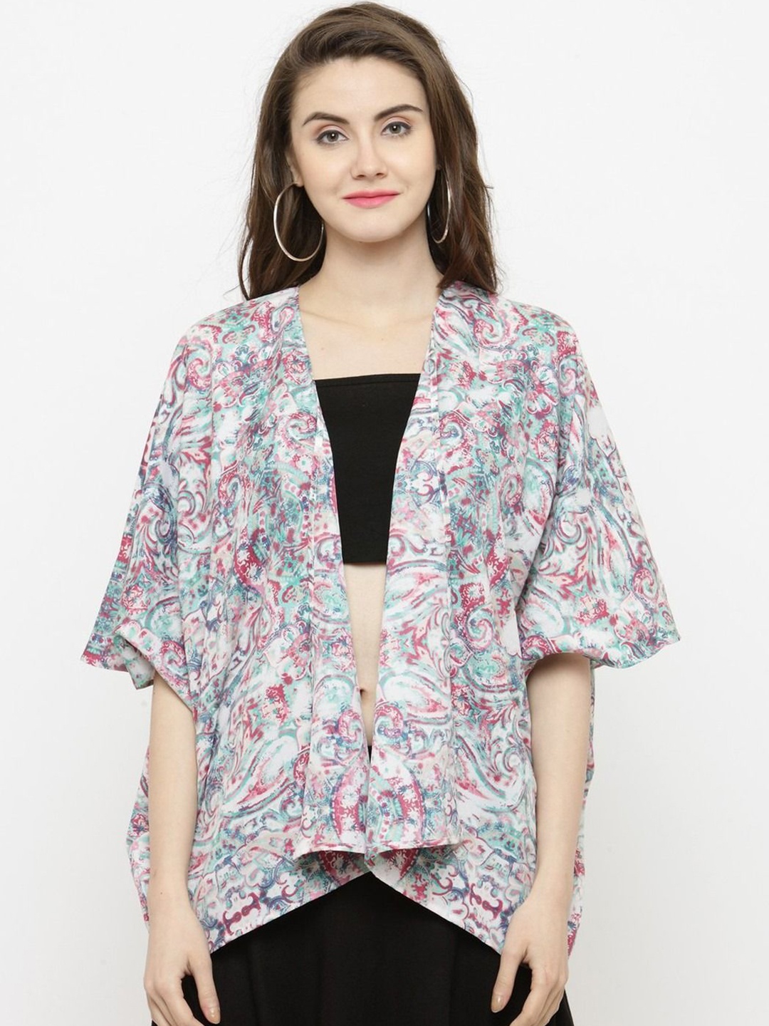 

Sera Women Printed Shrug, Off white