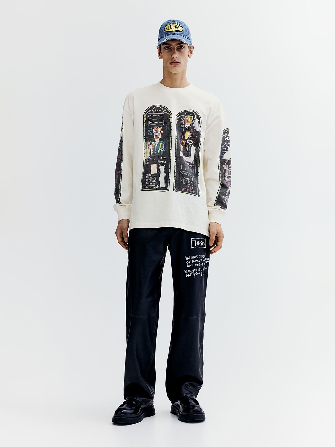 

H&M Cotton Oversized Fit Long-Sleeved Top, White