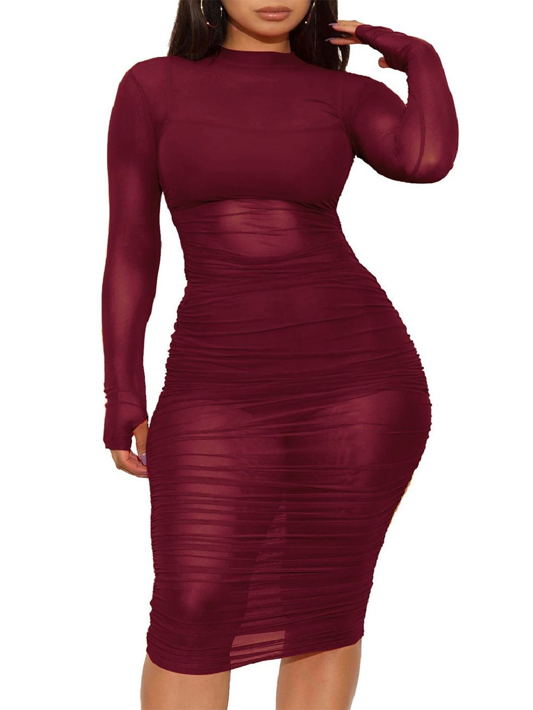 

StyleCast Women Long Sleeves Bodycon Dress, Black