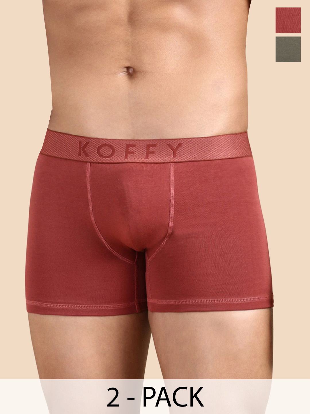 

KOFFY Pack Of 2 Absorbent Trunks-KOFFY_KI45_RST_KHA_2PC, Rust