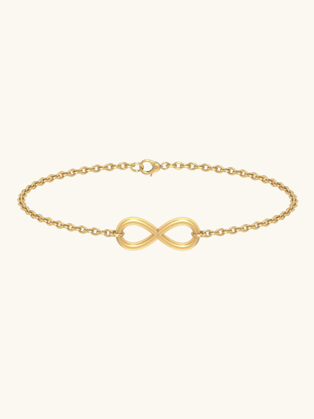 

Mabel 925 Sterling Silver 18K Gold-Plated Stone Studded Infinity Anklet