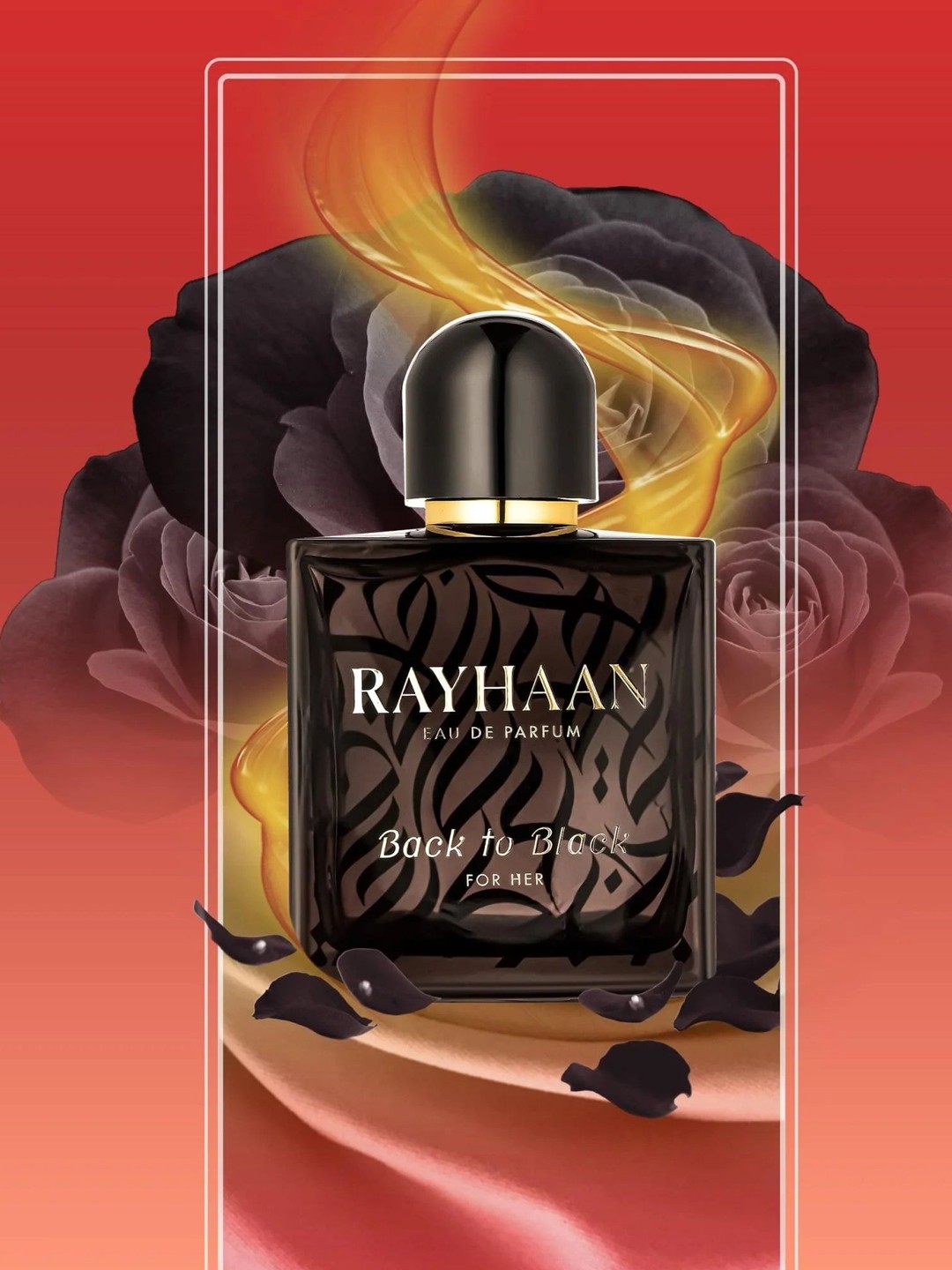 

RAYHAAN Back to Black Eau de Parfum Spray for Her-100ml, Transparent