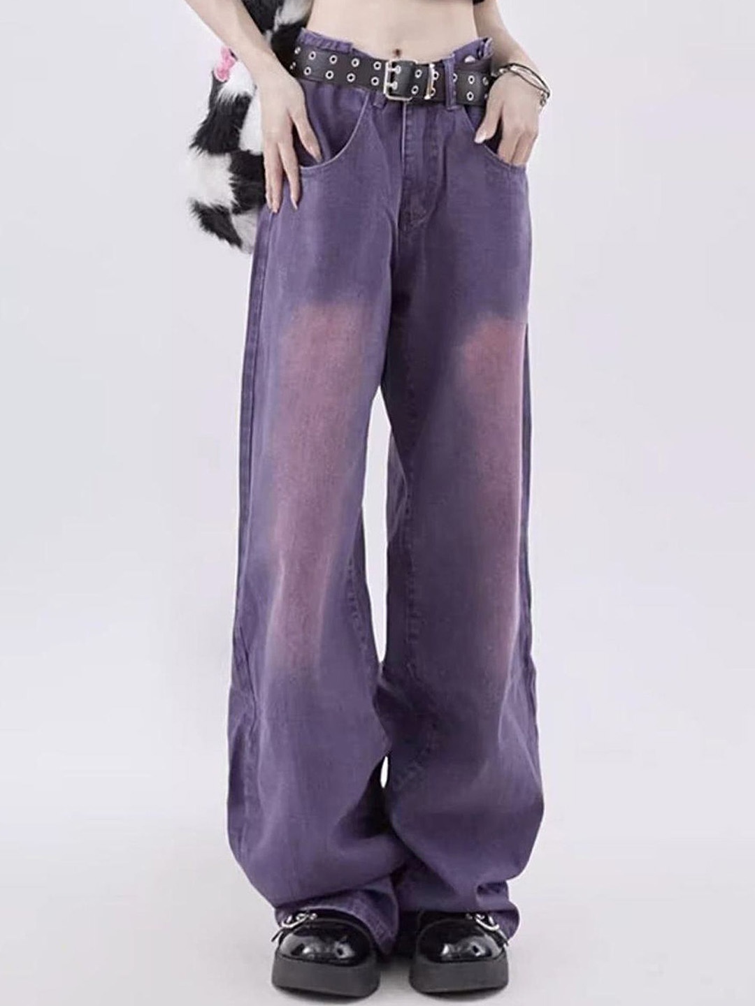 

LULU & SKY Women Boyfriend Fit Jeans, Purple