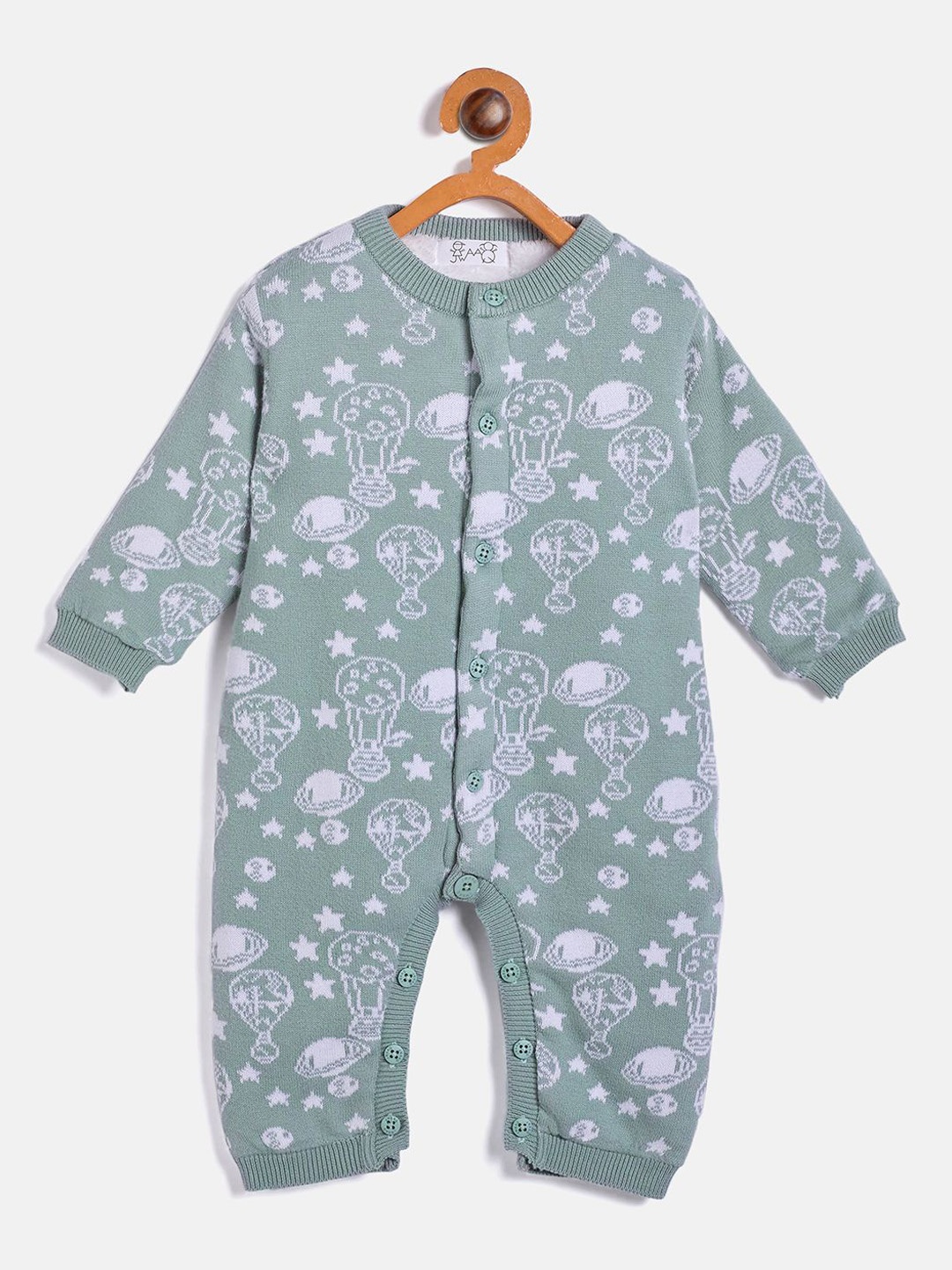 

JWAAQ Infants Printed Winter Rompers, Green