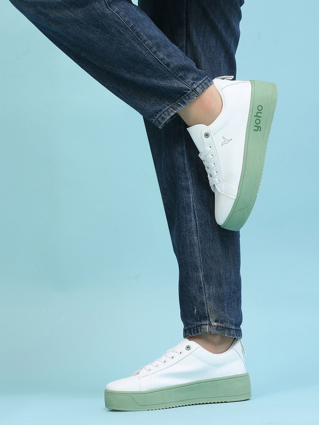 

yoho Women Moonlight Vibrant Colour Block Chunky Sneaker, White