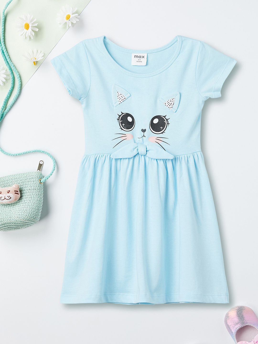 

max Fit & Flare Dress, Blue