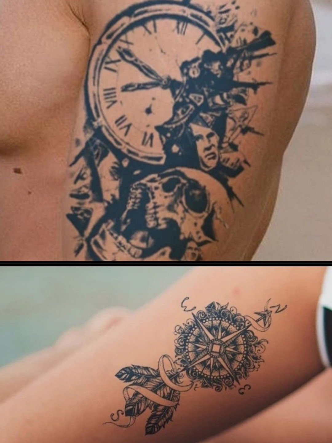 

LICK Matte Finish Realistic Semi Temporary Body Tattoo Combo, Blue