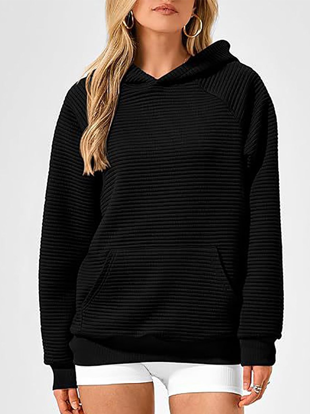 

StyleCast x Revolte Women Hooded Sweatshirt, Black