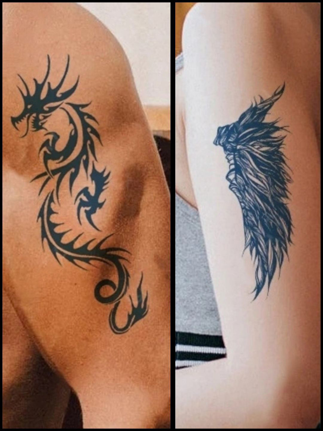 

LICK Matte Finish Realistic Semi Temporary Body Tattoo Combo, Blue