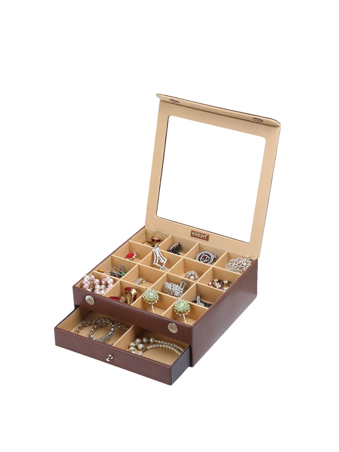 

essart Brown Set of 1 Reusable Makeup Organisers