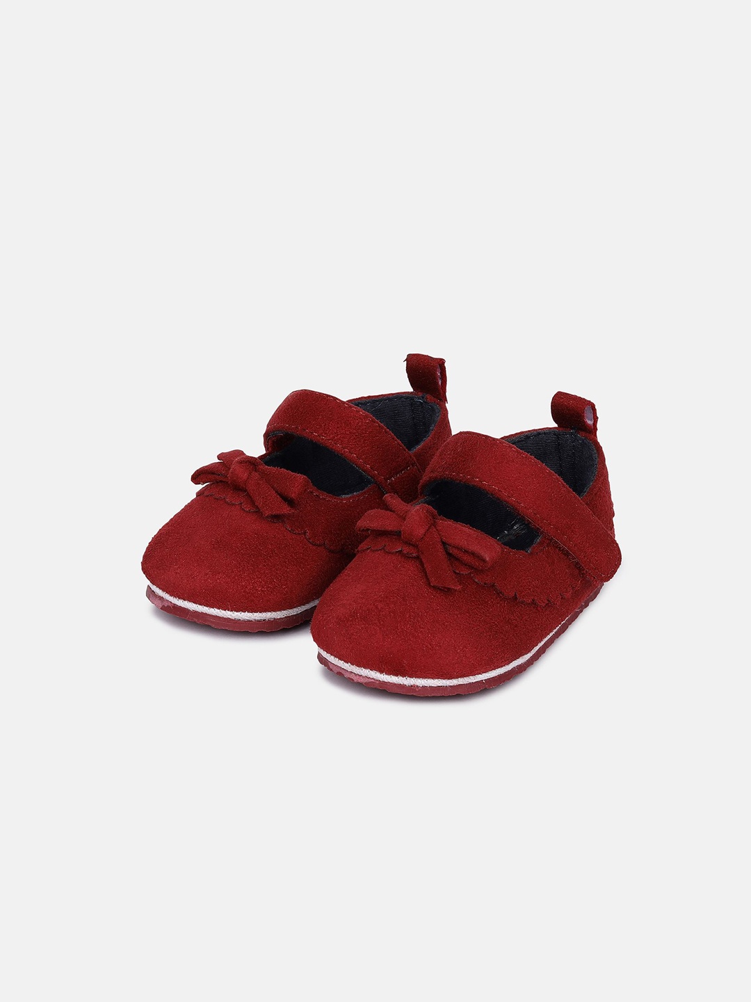 

MINI KLUB Girls Printed Ballerinas with Bows Flats, Red