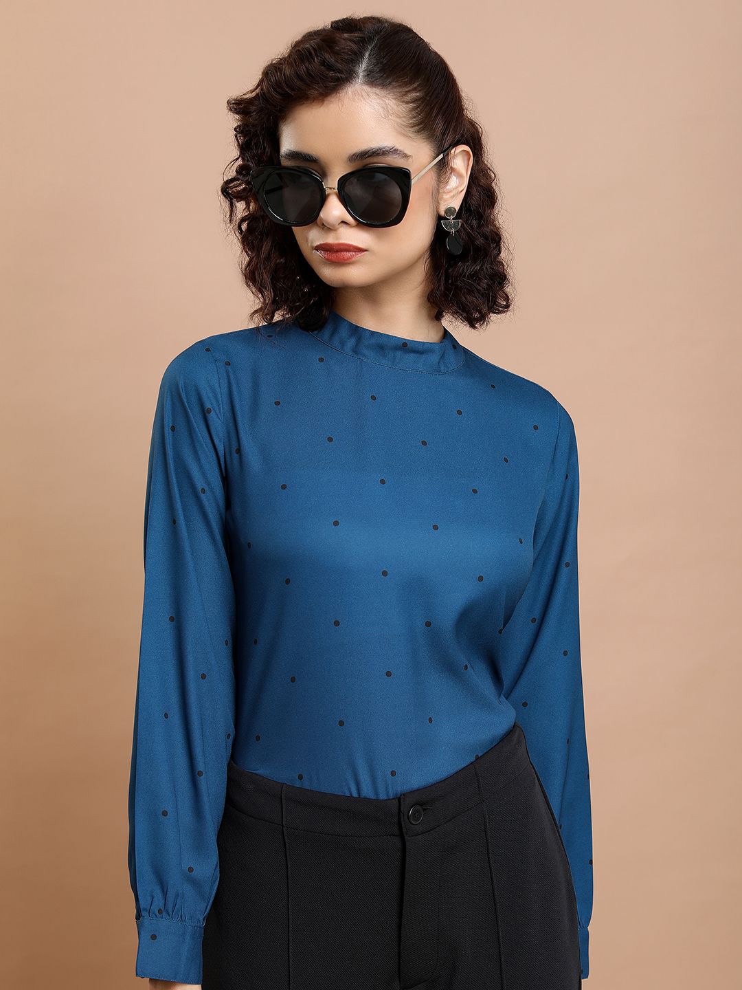 

Tokyo Talkies Embellished Top, Blue