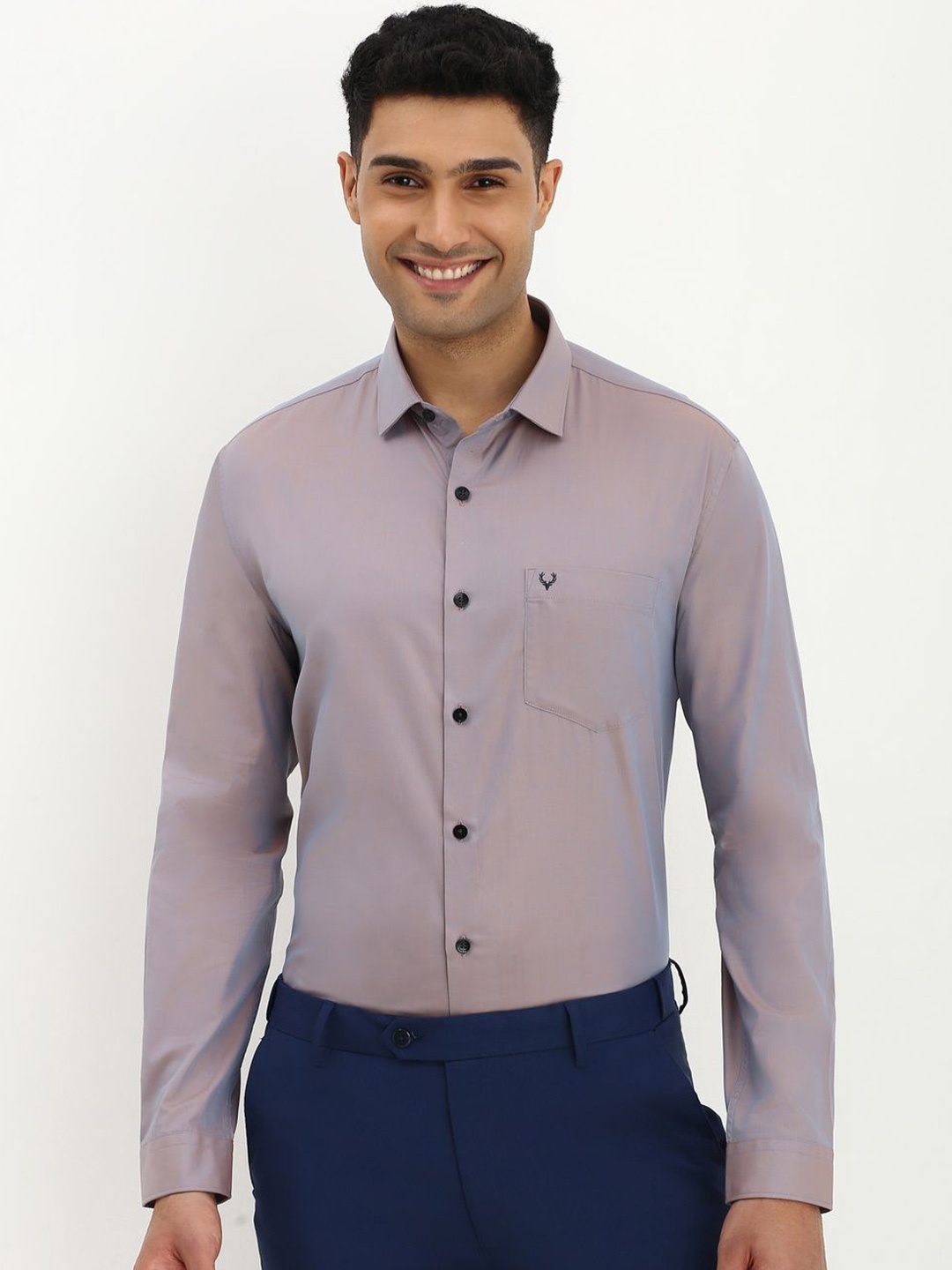 

Allen Solly Men Slim Fit Opaque Formal Shirt, Lavender