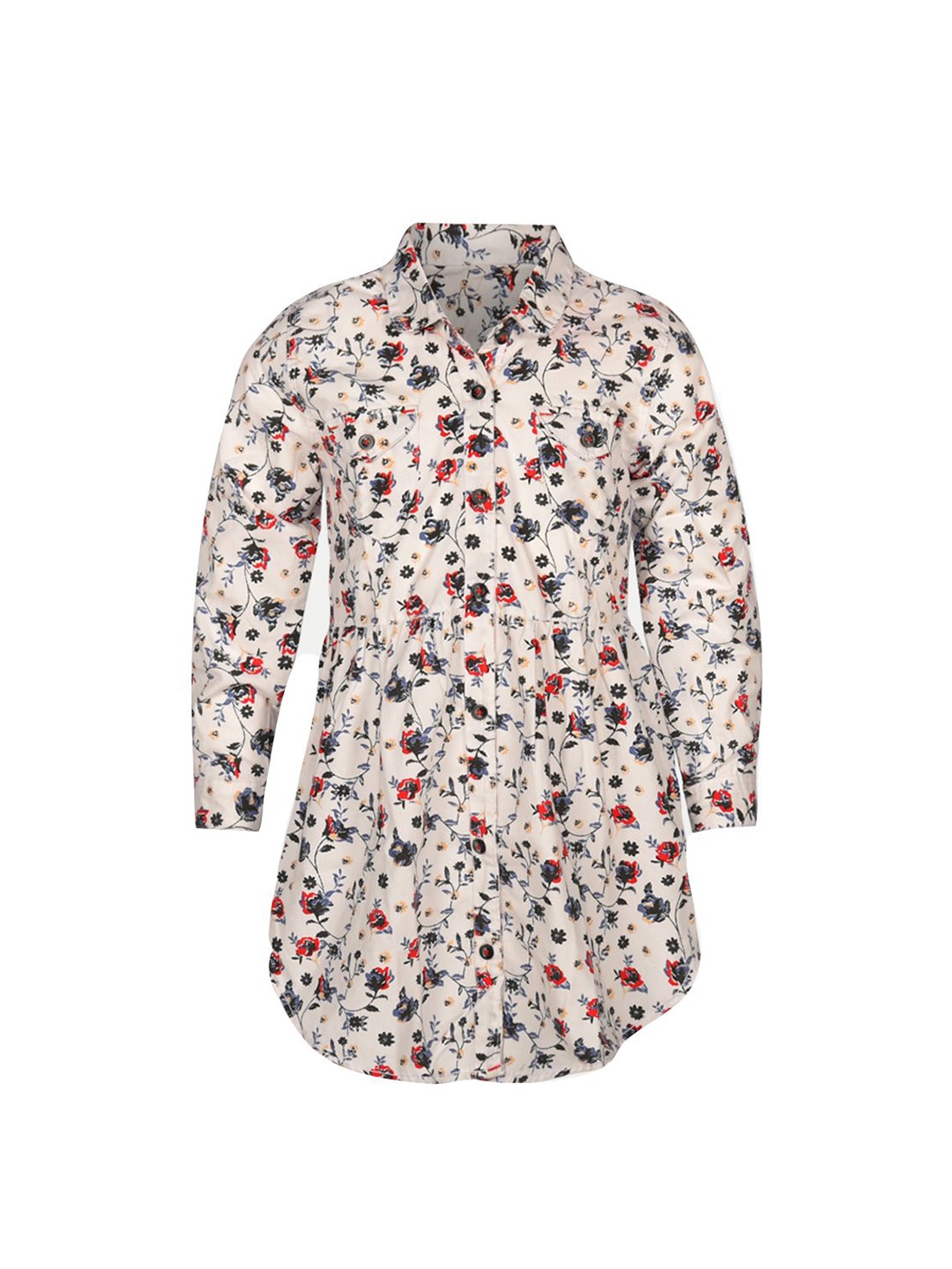 

BAESD Floral Print A-Line Dress, White